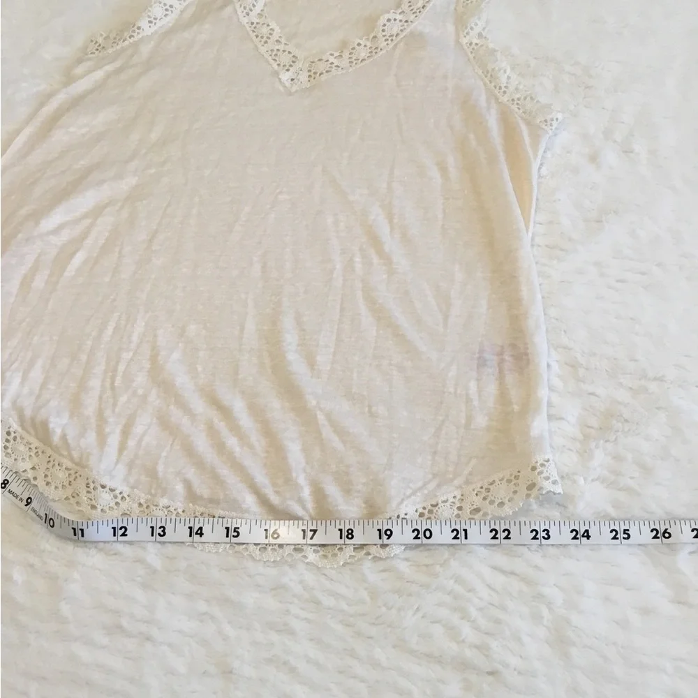 Calypso St. Barth Linen Sleeveless Cream Top Sz.S - Picture 6 of 9